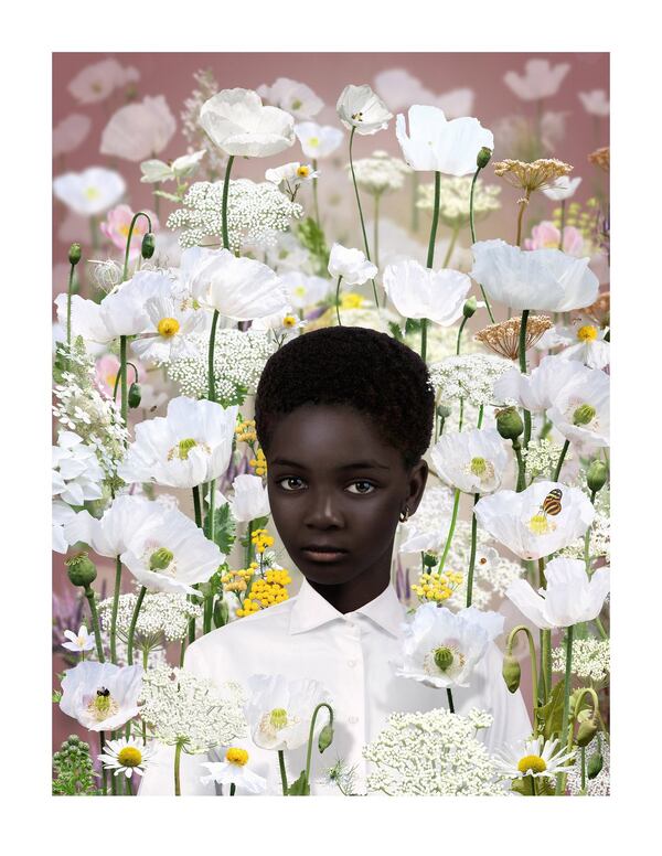 Ruud van Empel’s “Analogy #1” appears in “Ruud van Empel: Portraits” at Jackson Fine Art.