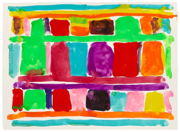 "Untitled" (2020), gouache on paper, by American-born Stanley Whitney. Part of the High Museum of Art's Johnston Collection. © Stanley Whitney.