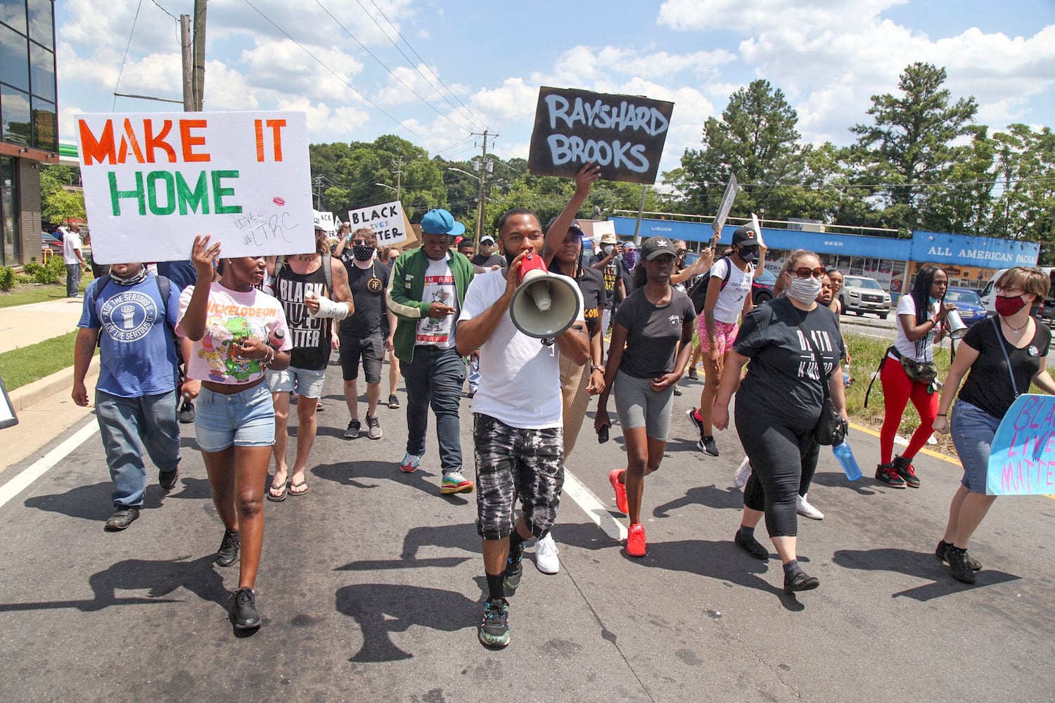 PHOTOS: Protesters gather in Atlanta over Friday’s police shooting