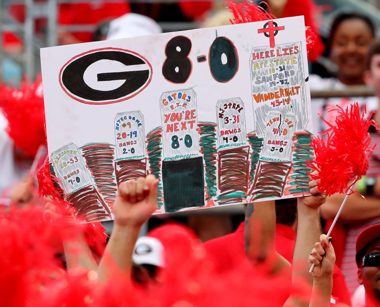 Photos: The celebration, scene at Georgia’s win over Florida