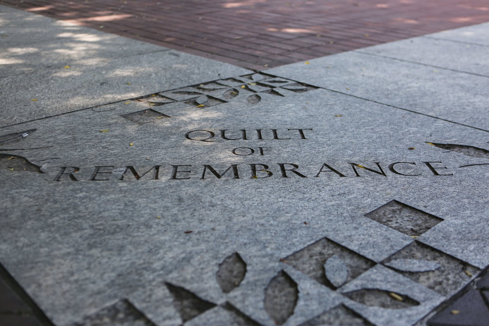 The Quilt of Remembrance at Centennial Olympic Park features stones from around the world in honor of the people who were injured during the Olympic bombing, and one who was killed, Alice Hawthorne. (AJC file photo / Emily Jenkins) 