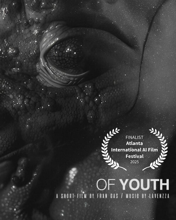 "Of Youth" by Fran Gas, which will screen at the festival, follows a young woman who is abducted by aliens trying to take away her youth. (Courtesy of the Atlanta International AI Film Festival)