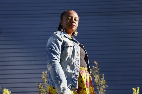 Joycelyn Davis, a direct descendant of Charlie Lewis,  poses for a photograph outside the Africantown Heritage House museum days before its inauguration on Friday, June 30, 2023.  Lewis was one of the last known enslaved Africans who arrived in 1860 on the Clotilda. 
(Miguel Martinez / miguel.martinezjimenez@ajc.com)