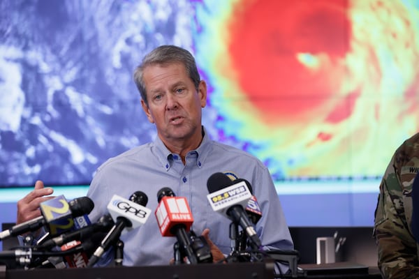 Gov. Brian Kemp on Wednesday discussed his efforts to get federal aid for Georgia to deal with the impact of Hurricane Helene.