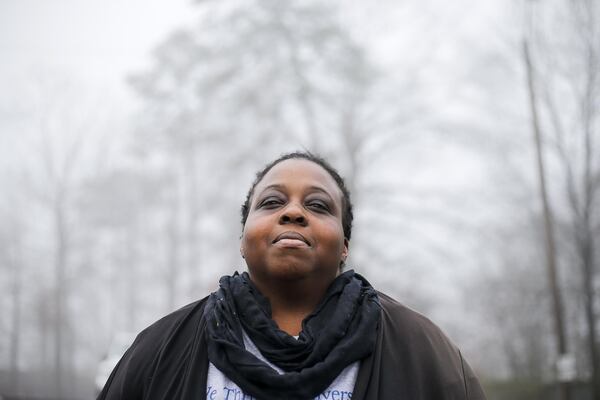 Monica DeLancy, founder of the We Thrive in Riverside Renters Association, stands for a photo in Marietta, Thursday, February 21, 2019. ALYSSA POINTER/ALYSSA.POINTER@AJC.COM