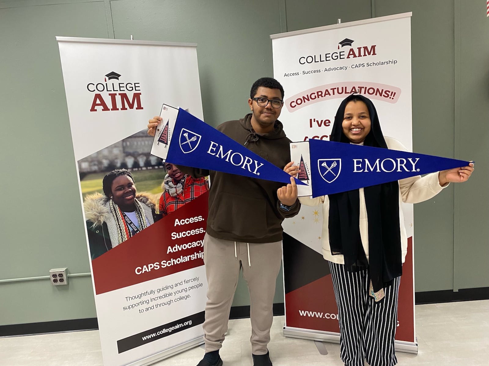 Matthew and Sojat Kedir are seniors at Stone Mountain High School headed to Emory next year. College Aim helped them in their college application process. (Courtesy photo)