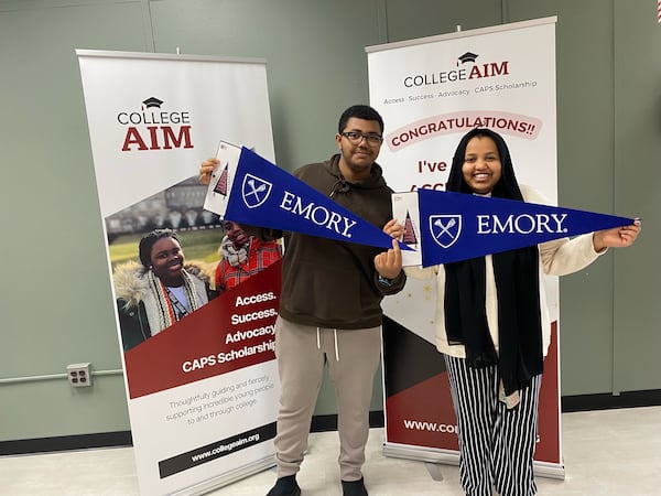 Matthew and Sojat Kedir are seniors at Stone Mountain High School headed to Emory next year. College Aim helped them in their college application process. (Courtesy photo)