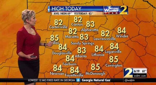 Highs will reach the 80s Friday and linger there through the weekend. (Credit: Channel 2 Action News)