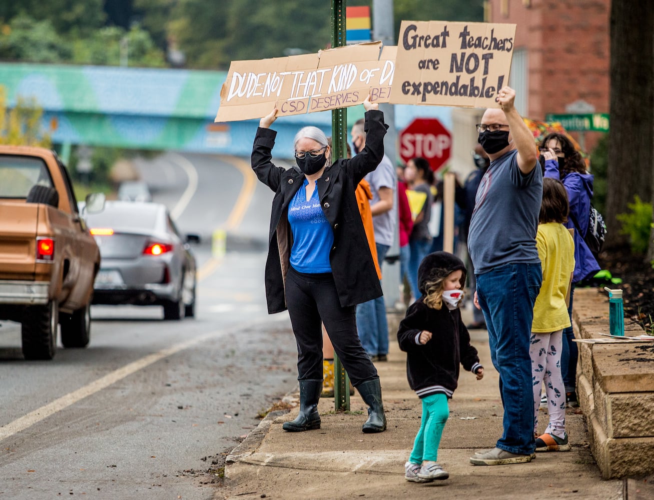 decatur city school protest covid