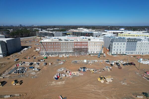 The backlot portion of Assembly Studios being built out on Feb. 3, 2023 in Doraville. GRAY TELEVISION