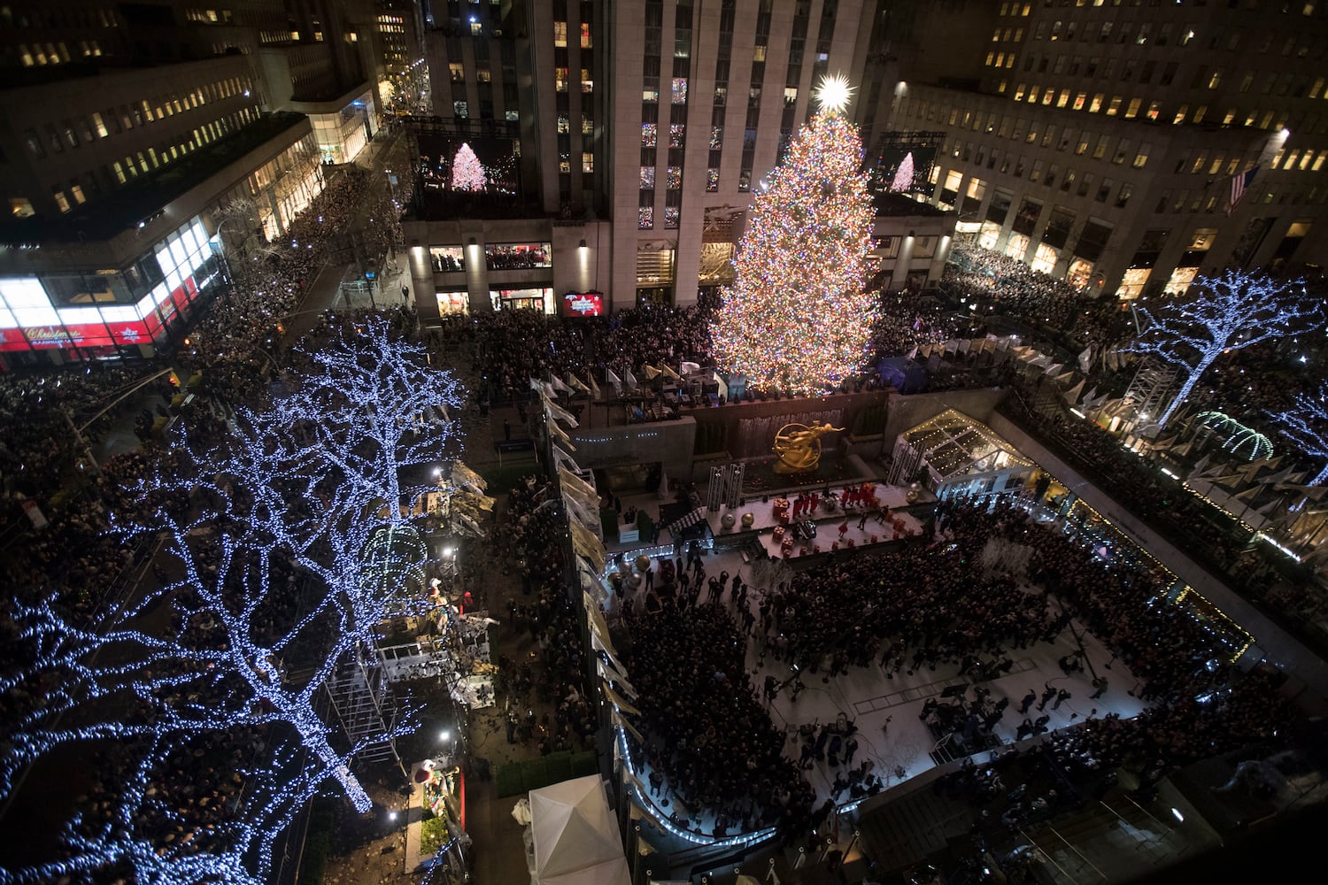 Photos: Rockefeller Center Christmas Tree Lighting 2018