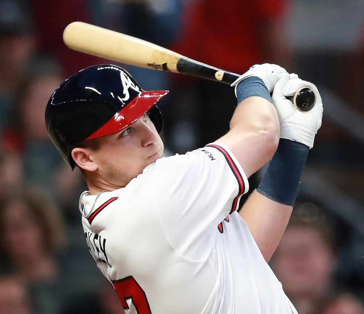 Photos: Braves’ Austin Riley crushes home run in his first game