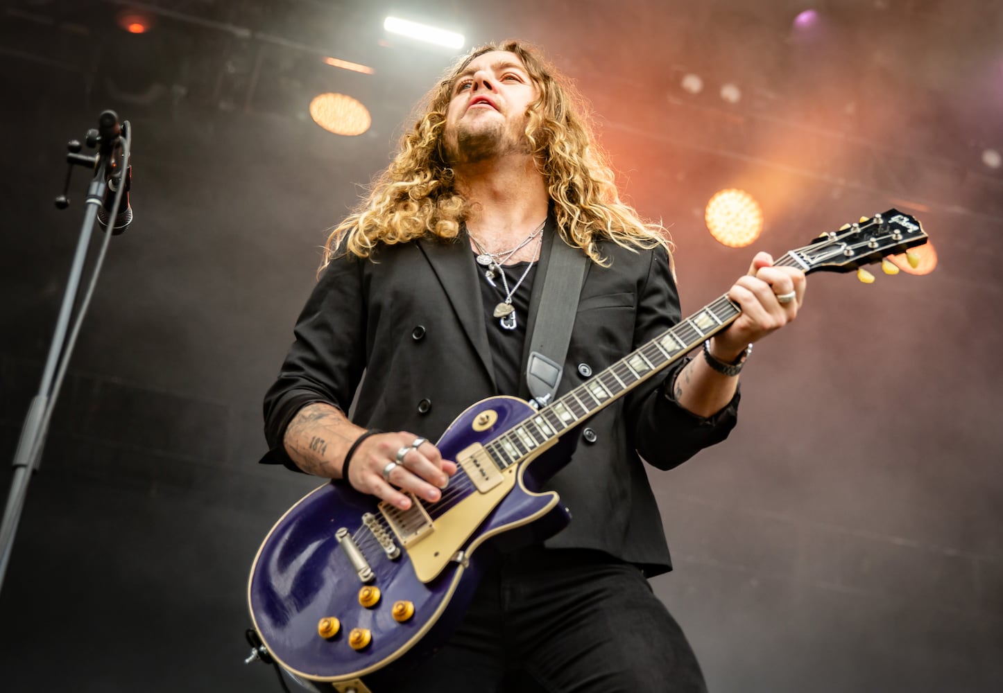 Atlanta, Ga: The Struts brought their brand of glam rock to a crowd that belted out every word at the Piedmont Stage on Sunday. Photo taken May 5, 2024 at Central Park, Old 4th Ward. (RYAN FLEISHER FOR THE ATLANTA JOURNAL-CONSTITUTION)