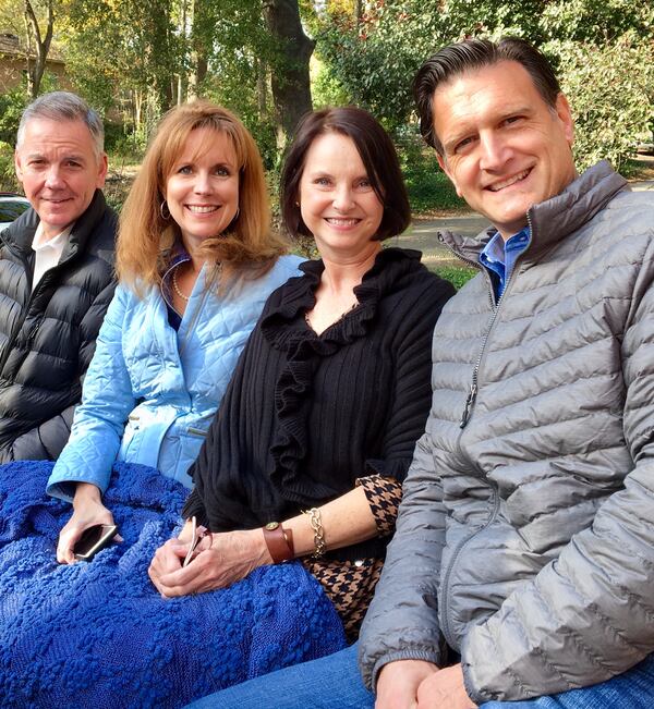  Robert and Leslie Anne Tarabella, from left, with Rachel and Douglas Frey, who hosted a book signing for Leslie Anne.