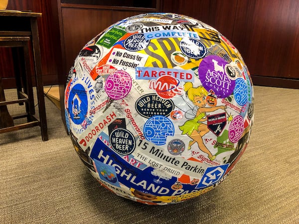 SEPT. 28, 2022: For records purposes, Wade and Sofie Moricle finished the ball in September. The final tally was 202,510 stickers. (Courtesy of Wade Moricle)

