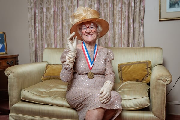 Fay Selvage, 89, has periodically impersonated Queen Elizabeth in and around Atlanta since a fundraiser for the 1996 Summer Olympics. Selvage doesn’t plan on impersonating Elizabeth anymore following the monarch’s death. “I will miss her so much,” said Selvage. (Arvin Temkar / arvin.temkar@ajc.com)