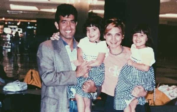 Hamid Jahangard died Aug. 2 after being hit by a car in Sandy Springs. He is shown in this undated family photo with his late wife and his daughters, Sahar and Sepeideh.