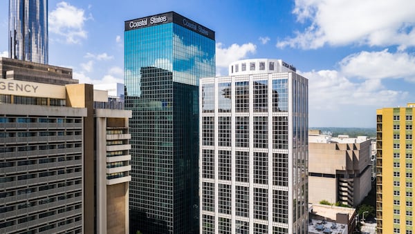 Managed by the same ownership group, 260 and 270 Peachtree St. are two office towers in downtown Atlanta. The taller building is 260 Peachtree St., while the shorter tower with the white facade is 270 Peachtree St.