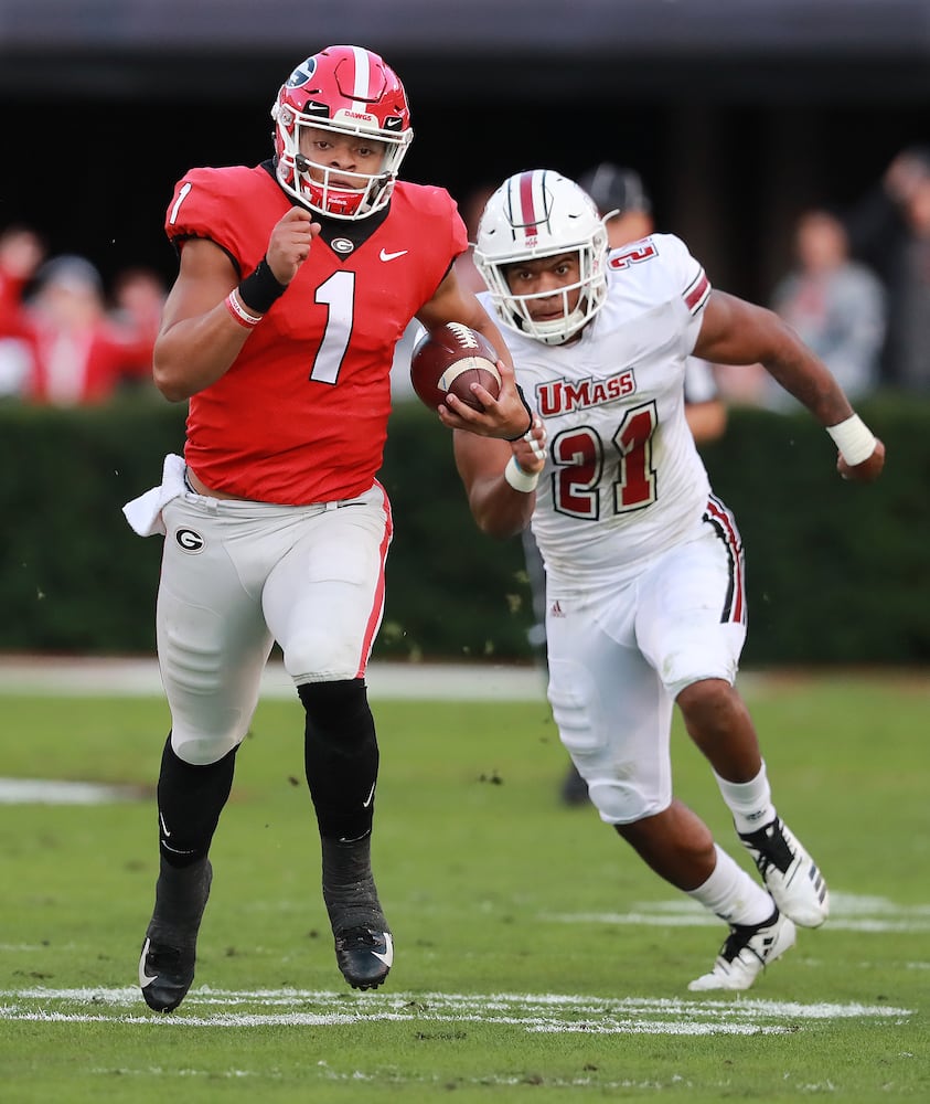 Photos: Bulldogs play Massachusetts in Athens