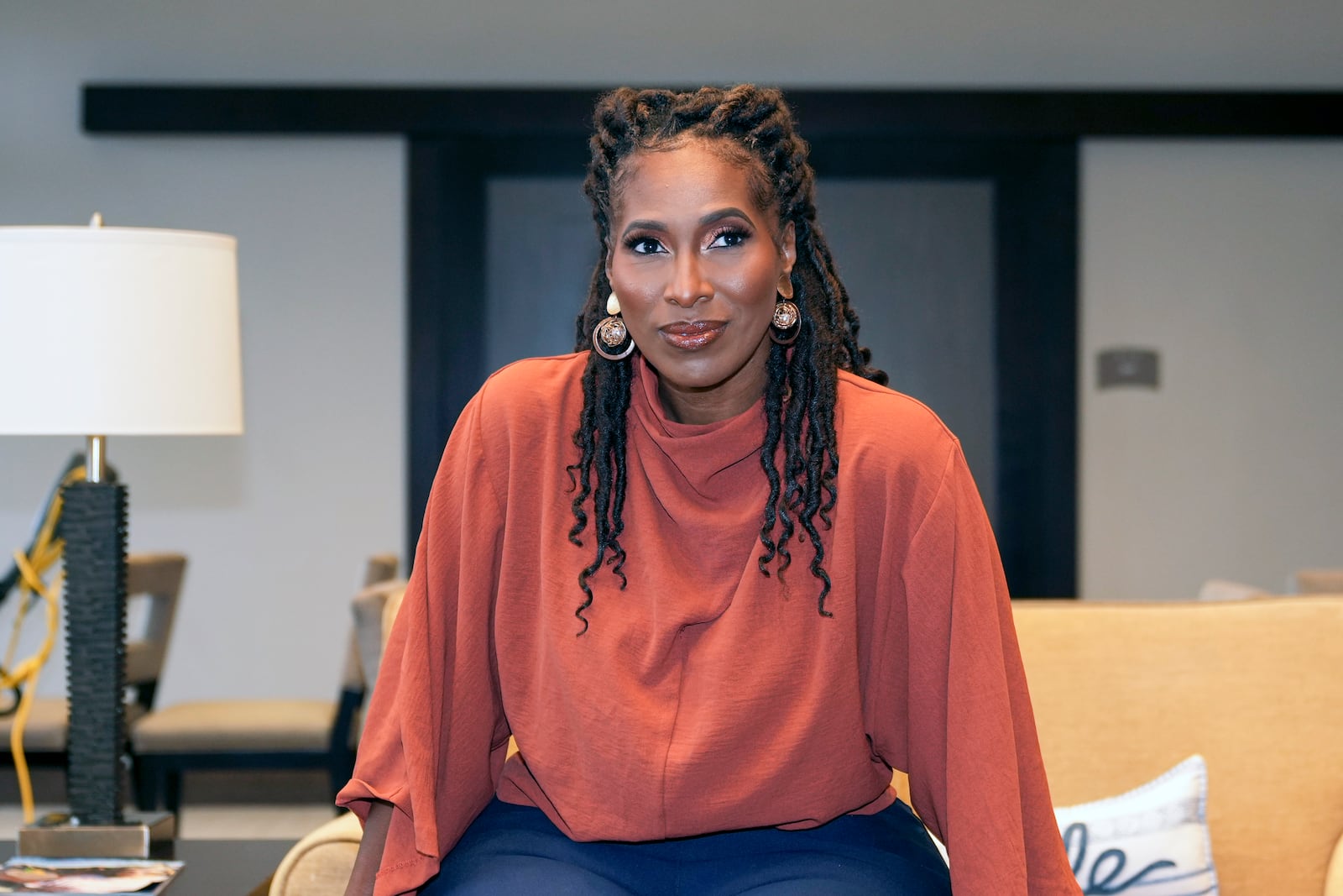 Jotaka Eaddy, founder of Win With Black Women, is photographed Friday, Sept. 27, 2024 in Florence, S.C. (AP Photo/David Yeazell)