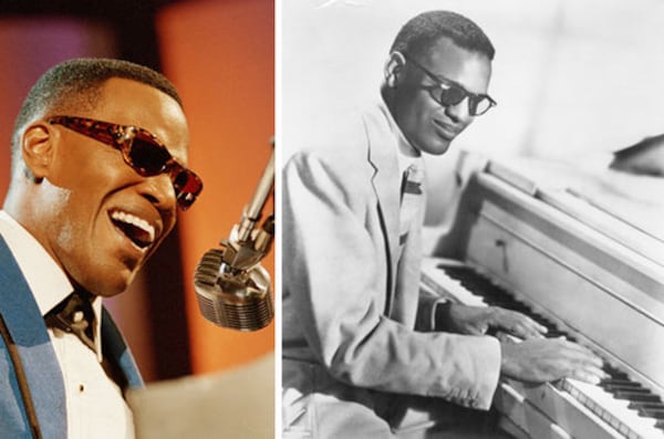 Jamie Foxx (left) transformed into legendary piano player and Georgia native Ray Charles in the 2004 biopic "Ray." Much of the film was shot in Louisiana thanks in part to film tax credits that Louisiana offered. The loss prompted Georgia lawmakers to create their own program. AP file