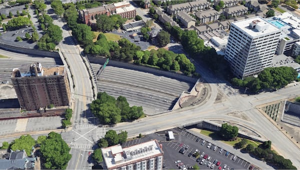 Where Phase 1 of the Stitch project will cap the interstate.