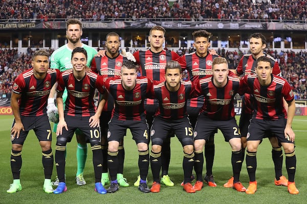 Who wouldn’t want to celebrate the Fourth with these guys? The Atlanta United FC gather for a team photo before taking on the N.Y. Red Bulls during their first game in franchise history on Sunday, March 5, 2017, in Atlanta. After the home game on July 4th, the team will host a fireworks show. Curtis Compton/ccompton@ajc.com