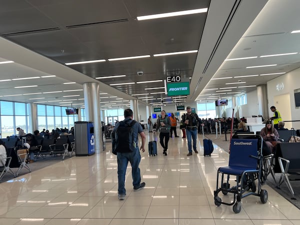 Three new gates are now open in an extension of Concourse E at Hartsfield-Jackson Atlanta International Airport. (Kelly Yamanouchi/AJC)