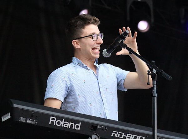 AJR keyboardist Ryan Met performs on the Cotton Club stage at Music Midtown on Sept. 16. 2017. Photo: Melissa Ruggieri/AJC