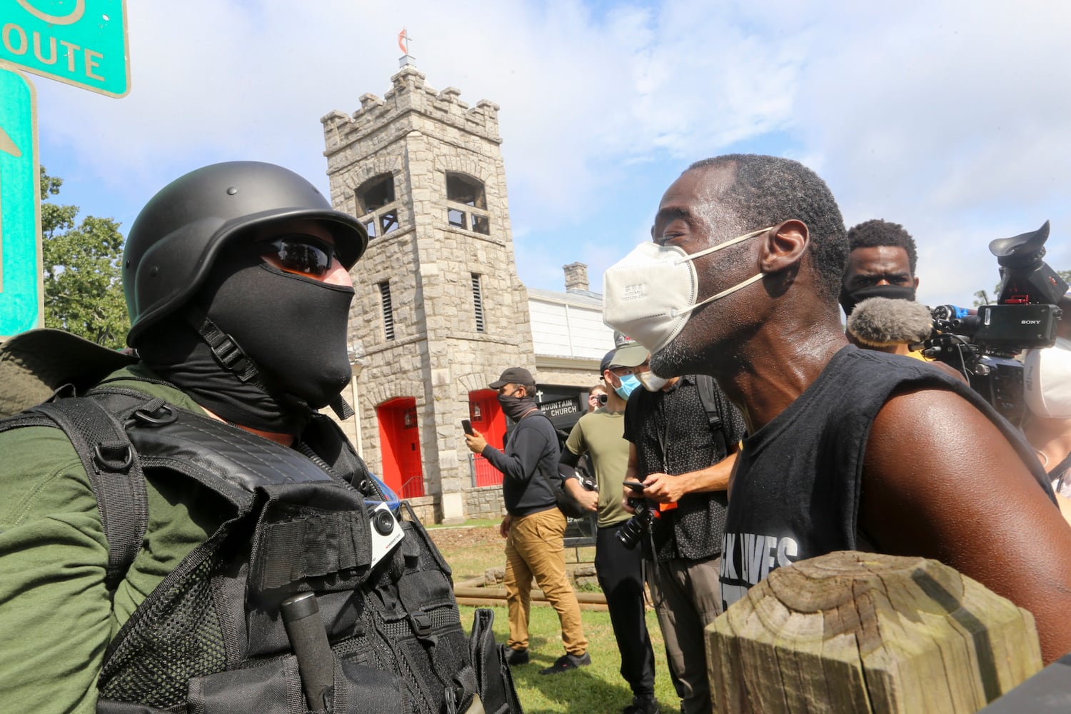 Stone mountain protest