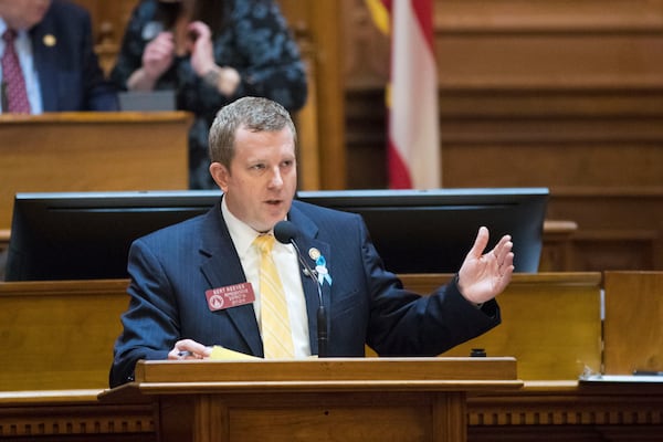 State Rep. Bert Reeves, R-Marietta, has called U.S. Rep. Marjorie Taylor Greene “an embarrassment to Georgia.”
“She is the face of radical political extremism, and we don’t need that distraction,” Reeves said. ALYSSA POINTER/ALYSSA.POINTER@AJC.COM