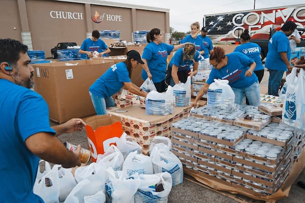 Volunteers prepare supplies. MAP International is working with groups like Convoy of Hope. HANDOUT