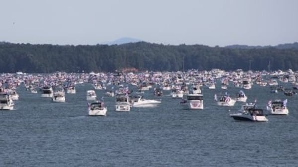 The Great American Boat Parade drew several thousand boaters to Lake Lanier on Sunday, Sept. 6, 2020. Photo courtesy of Dustin Melton.