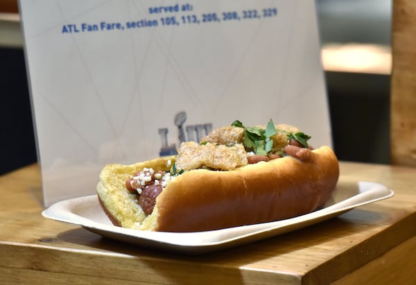 The L.A. Chicharron Dog is one of signature menu items for Super Bowl LIII.