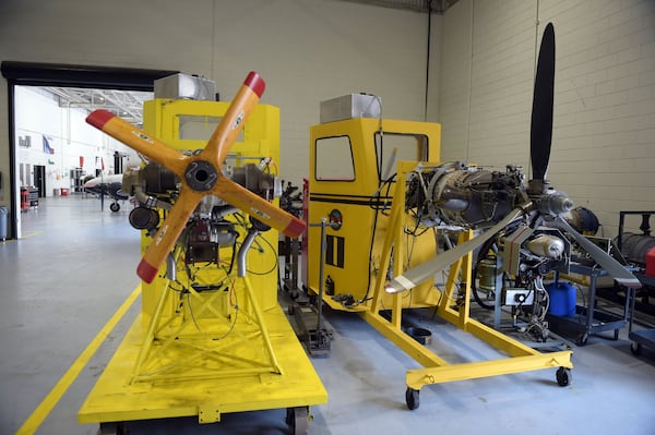 Engine simulators are among the equipment students could use in Atlanta Tech’s aviation maintenance program. Kent D. Johnson/AJC