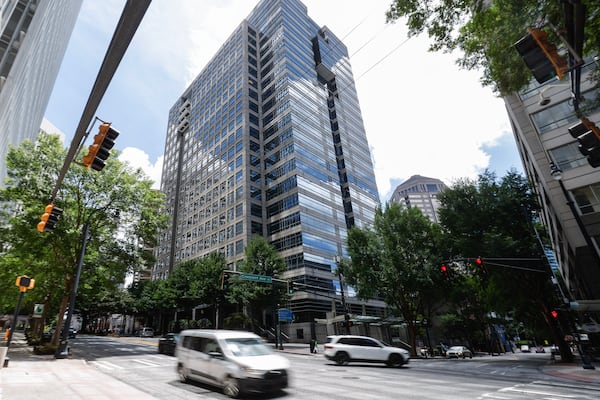 Views of the exterior of the Proscenium building in Midtown shown on Monday, Aug. 5, 2024. (Natrice Miller/ AJC)