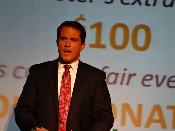 Channel 2 Action News anchor John Bachman emceed the event. CREDIT: Rodney Ho/rho@ajc.com