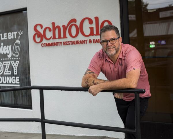 Keith Schroeder and his wife Nicki opened SchroGlo Community Restaurant & Bar this past January. (Stephen B. Morton for The Atlanta Journal-Constitution)