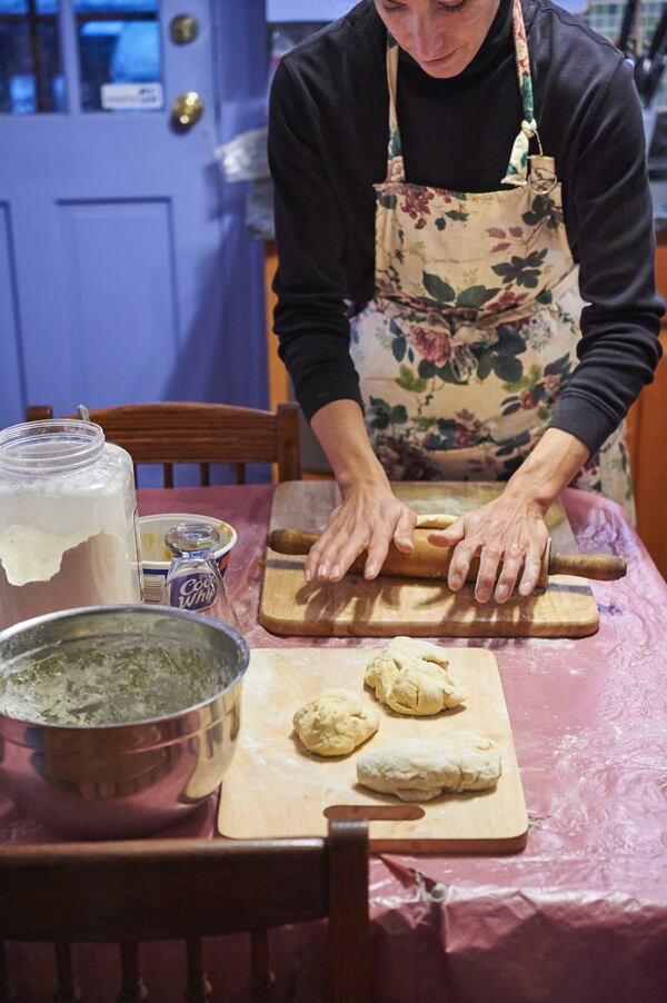 Ligaya Figueras making pierogi for a special dinner she cooked for her father in late 2011. CONTRIBUTED BY GREG RANNELLS