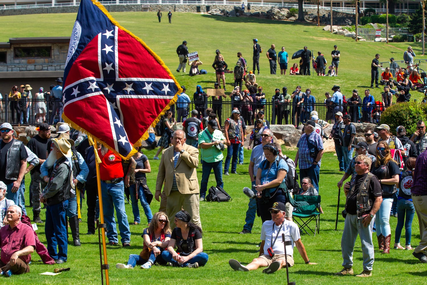 Sons of Confederate Veterans rally in Stone Mountain park