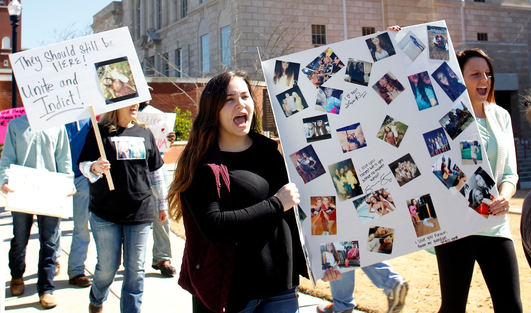 Protest over fatal trooper-involved crash, Feb. 19, 2016