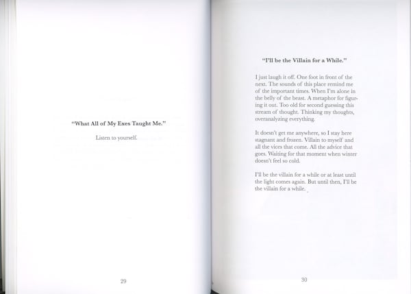 Spread from Sean Fahie's first book, "Things About Women & Other Short Stories I Seem to Forget." The 2013 book focuses on the author's years fumbling through the Atlanta dating scene and art world after the breakup of a romance.