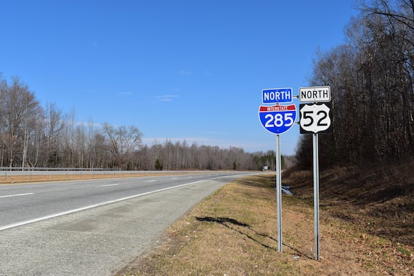 There it is, y'all: Proof that another I-285 exists nowhere near the metro Atlanta area. North Carolina's I-285 connects Lexington with Winston-Salem. BRENT IVY / AAROADS.COM