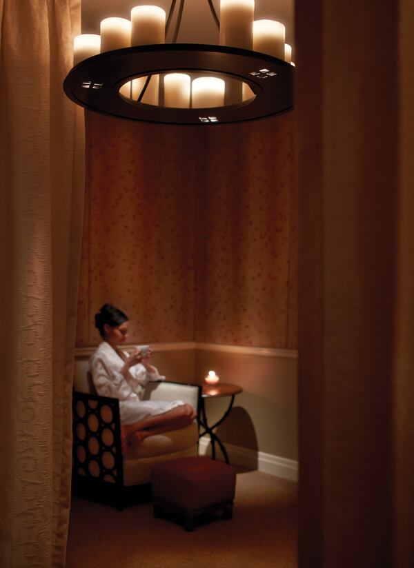 A sitting area at the Four Seasons Atlanta spa. CONTRIBUTED BY: FOUR SEASONS HOTEL ATLANTA