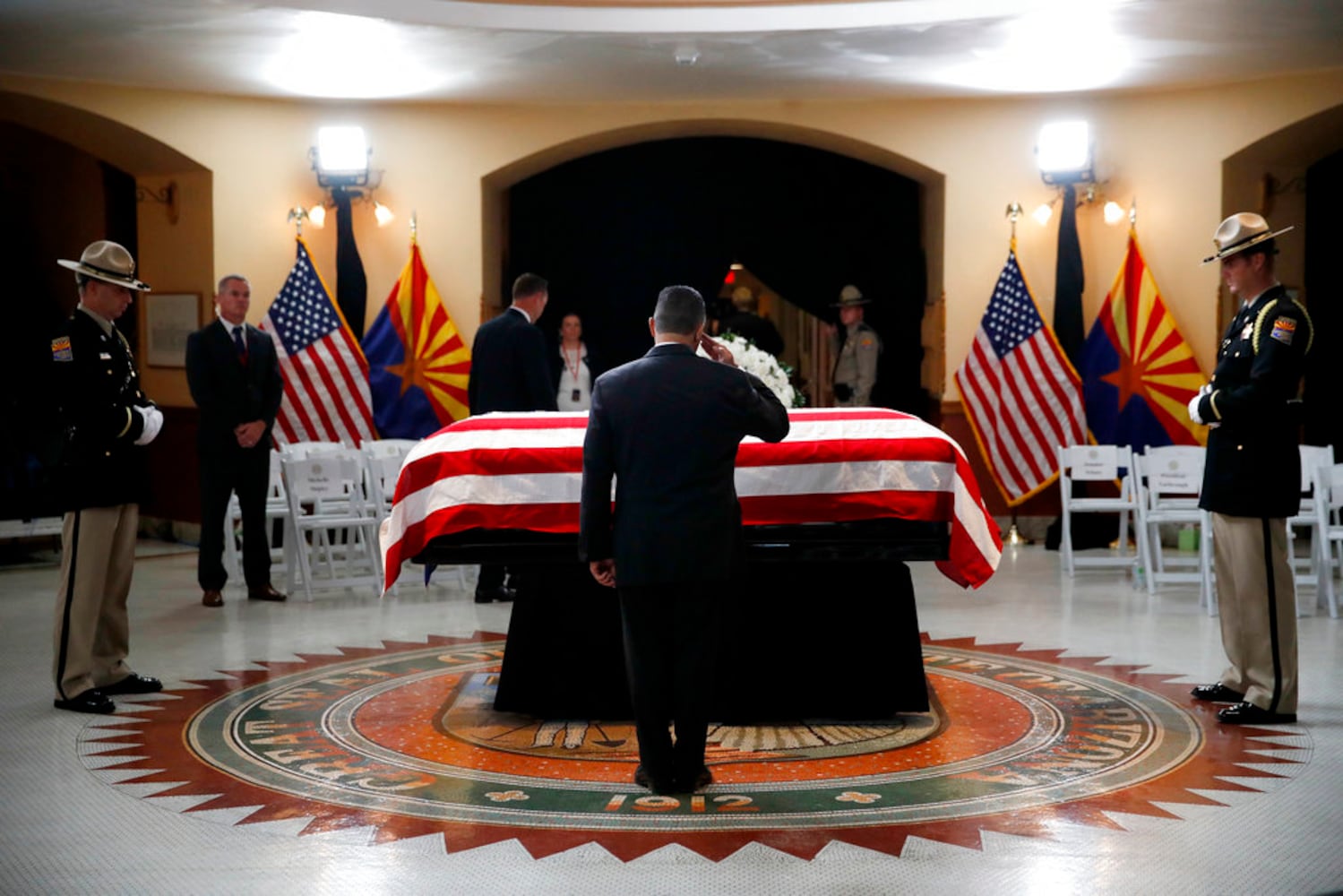 Photos: Sen. John McCain lies in state in Arizona Capitol