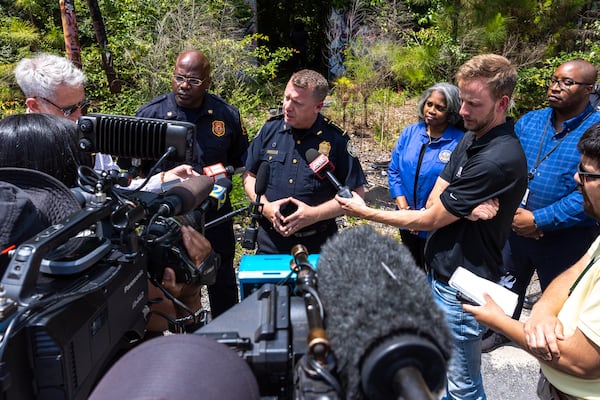 Atlanta Police Chief Darin Schierbaum speaks during a media tour of the Atlanta Public Safety Training Center Site in Atlanta on Friday, May 26, 2023. (Arvin Temkar / arvin.temkar@ajc.com)