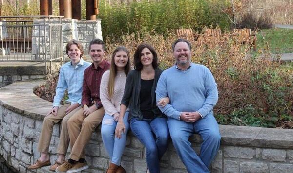 Jake, Daniel Joseph, Sarah, Mary and Paul Sommers of Beavercreek, Ohio. A photos Daniel Joseph, DJ, posted on Twitter show the wine bottles his parents gave teachers went viral. 