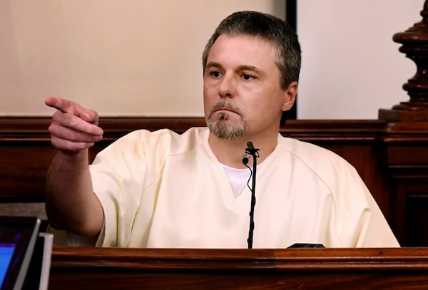 Jason Autry identifies Zach Adams during his testimony on day four of the Holly Bobo murder trial in 2017.