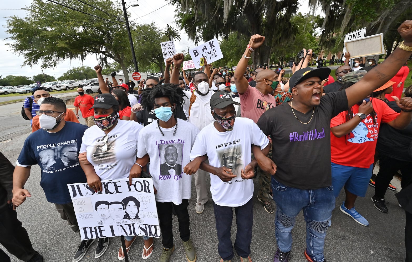 PHOTOS: Residents gather to demand justice in Ahmaud Arbery case