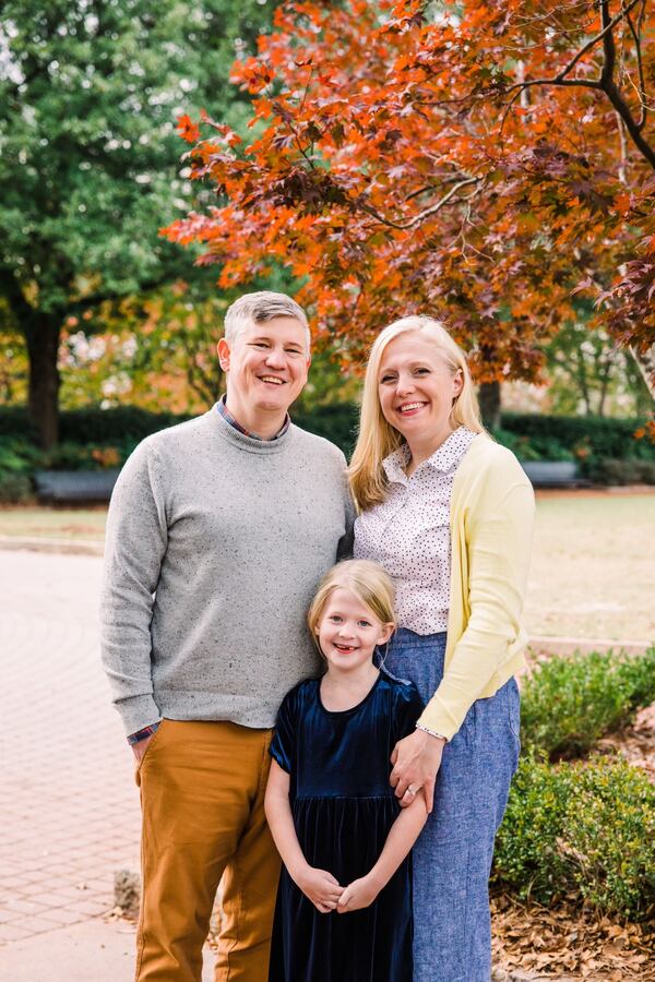 Rachel Roberts-Galbraith, husband, Kyle Galbraith, and their daughter, Magnolia.
Photo credit: Sarah Lynn Photos